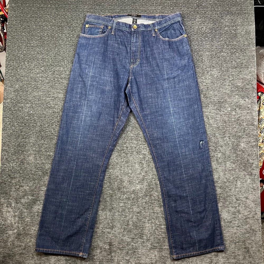 Vintage Sean John Jeans Men's Blue Denim Embroidered Pockets Y2K Classic - 38